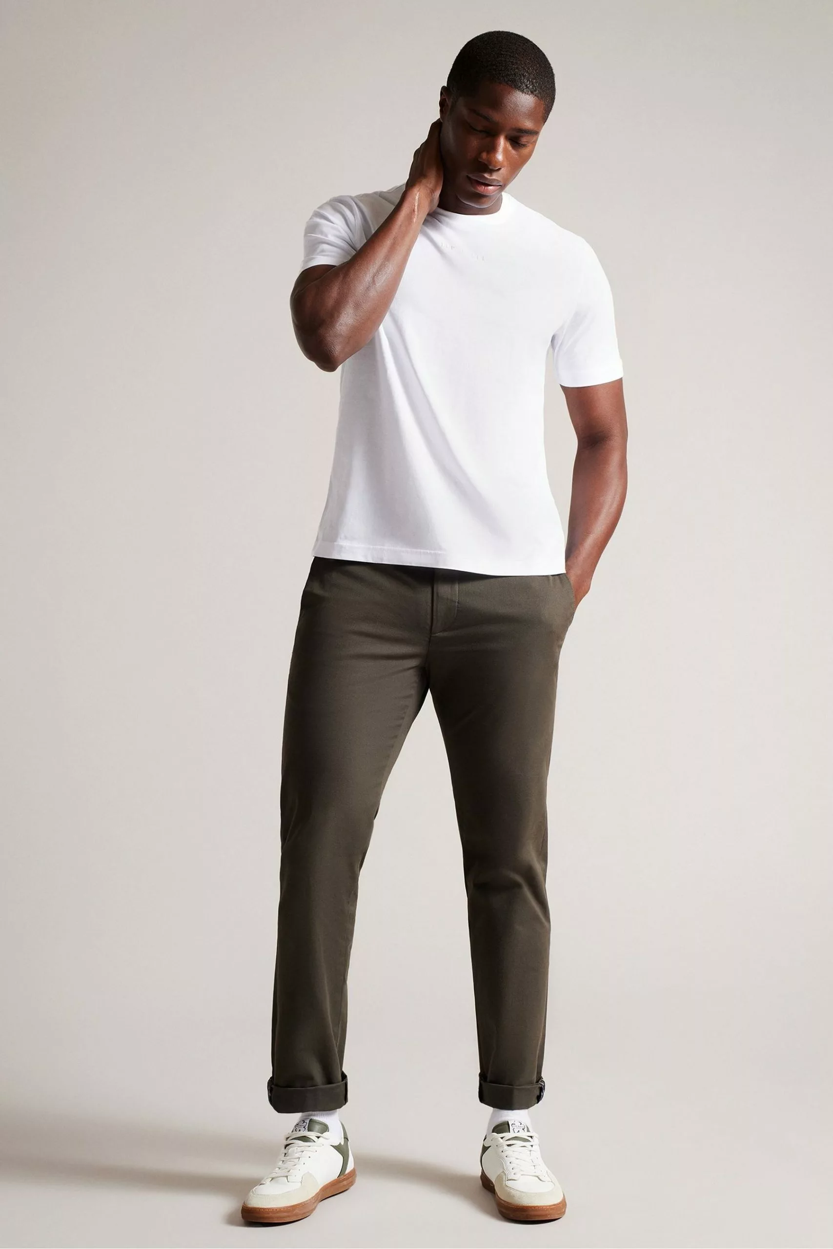 Ted Baker Wilkin Short Sleeved Branded White T-Shirt - Image 3