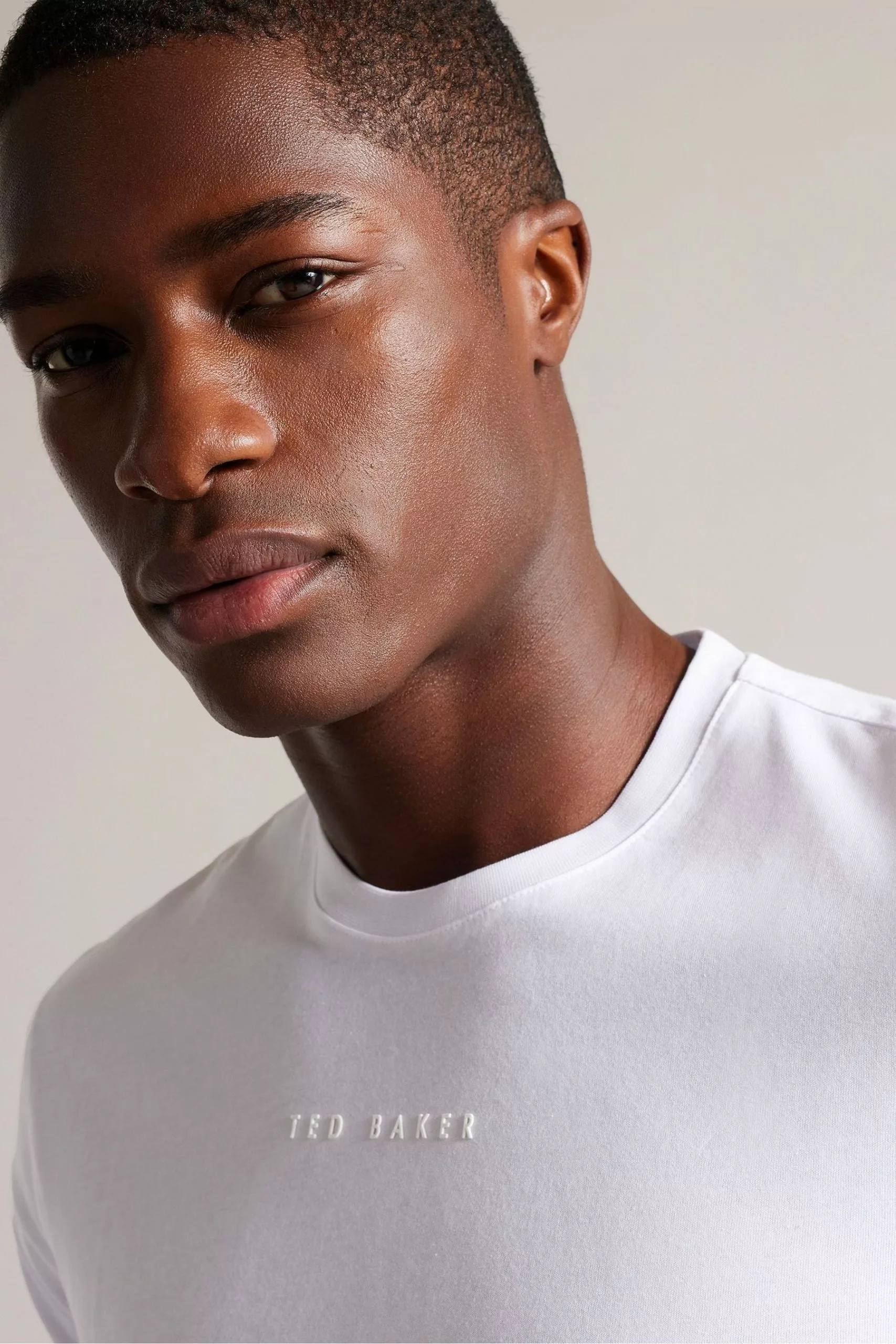 Ted Baker Wilkin Short Sleeved Branded White T-Shirt - Image 4