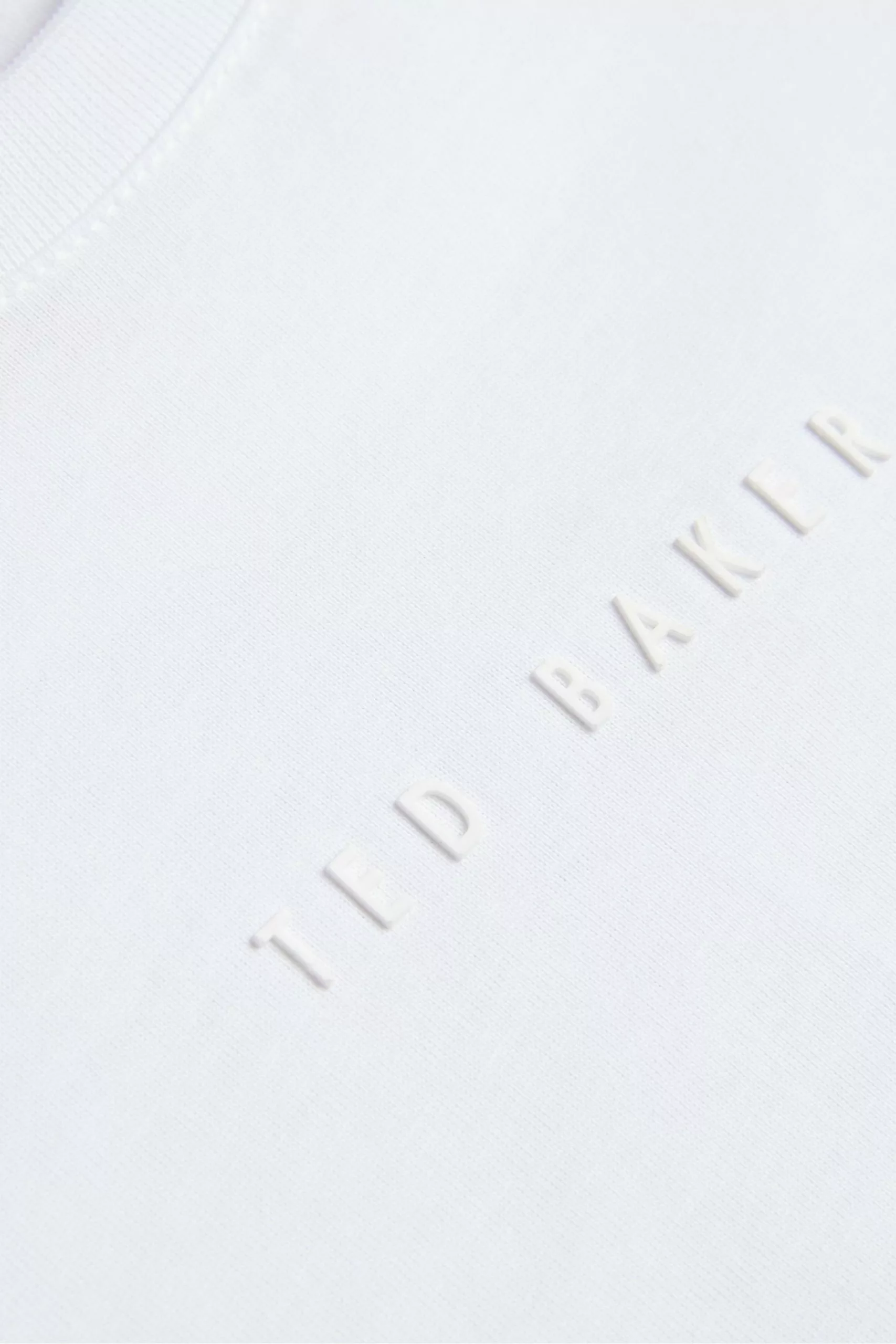 Ted Baker Wilkin Short Sleeved Branded White T-Shirt - Image 5