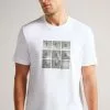 Ted Baker Farow White Short Sleeved Regular Fit Branded T-Shirt
