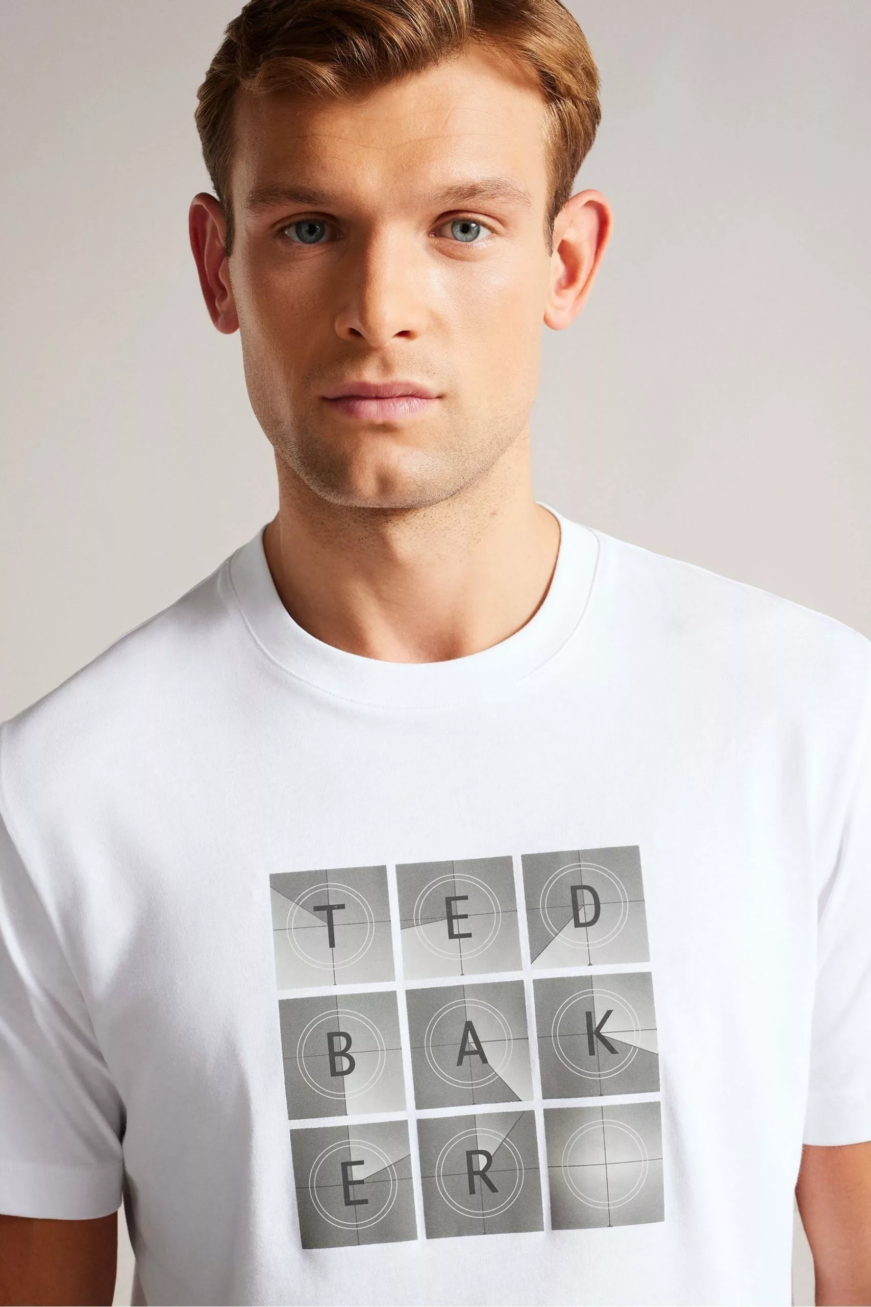 Ted Baker Farow White Short Sleeved Regular Fit Branded T-Shirt - Image 4