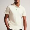 Ted Baker Zeiter Ecru Cream Short Sleeved Slim Soft Touch Polo Shirt