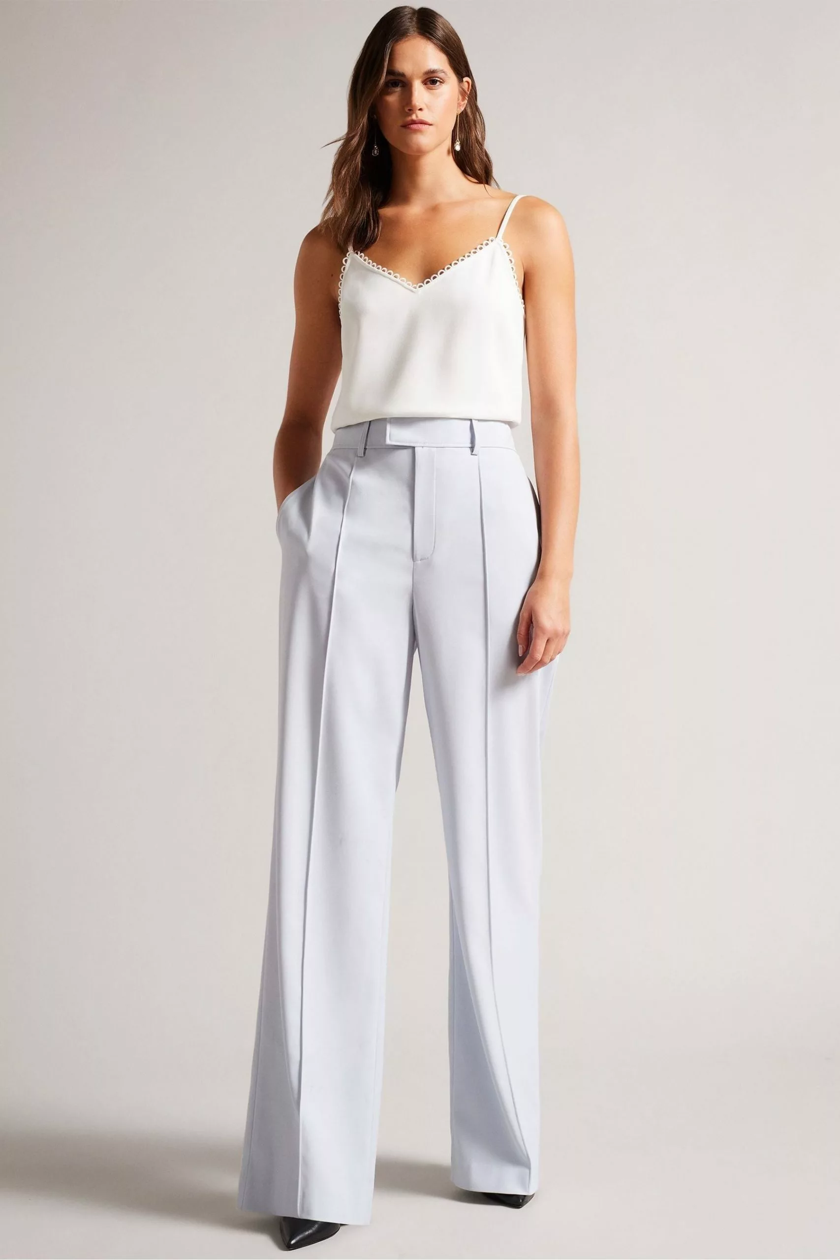 Ted Baker Andreno White Strappy Cami With Rouleaux Trims - Image 3