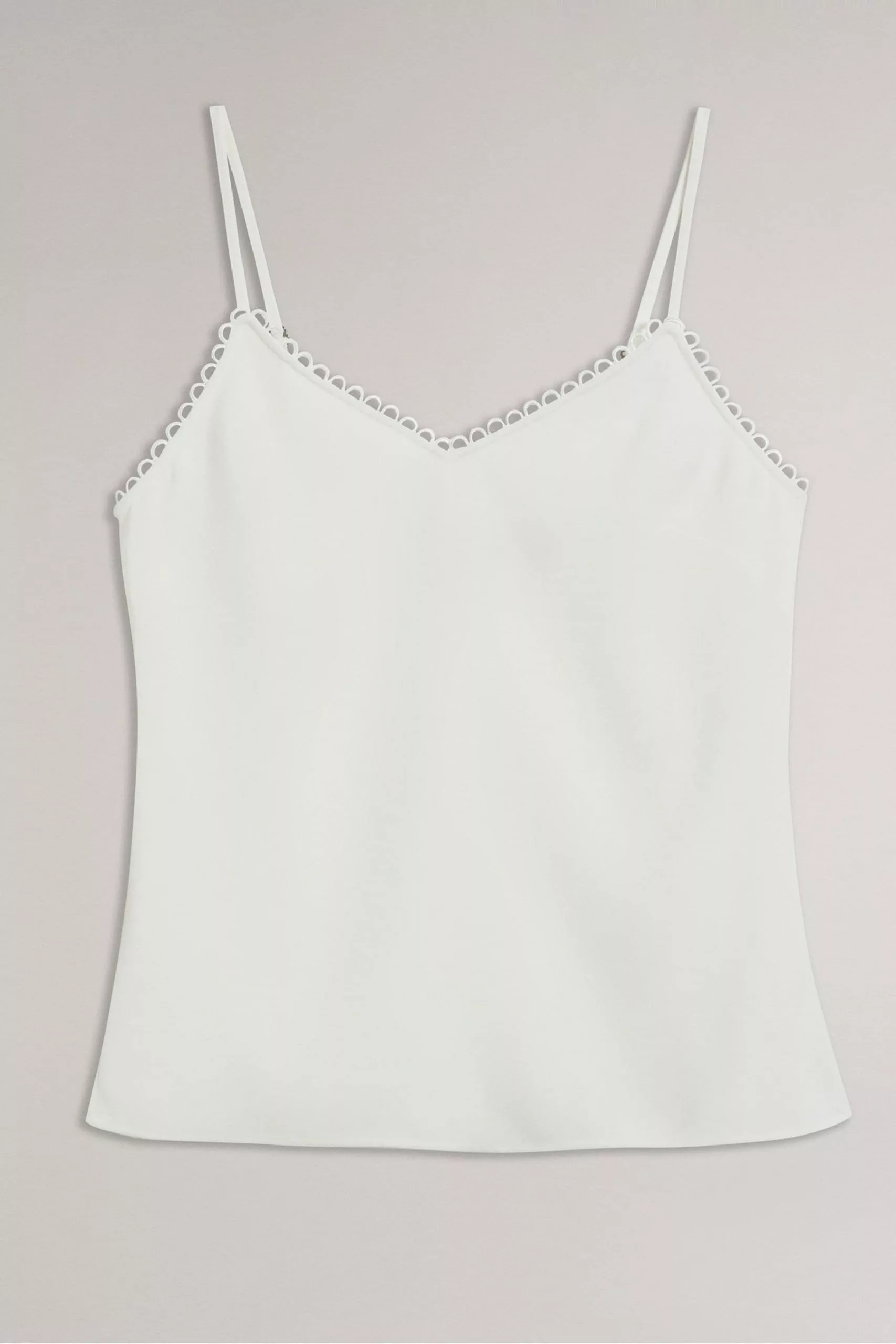 Ted Baker Andreno White Strappy Cami With Rouleaux Trims - Image 4