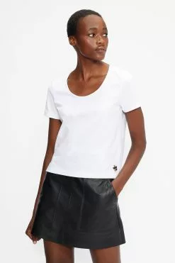 Ted Baker White Miarna V-Neck Easy Fit T-Shirt