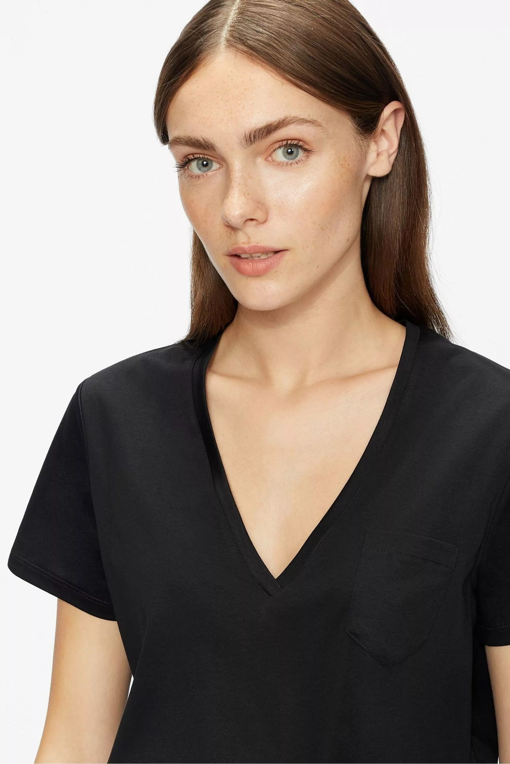 Ted Baker Black Lovage Easy Fit V-Neck T-Shirt - Image 3