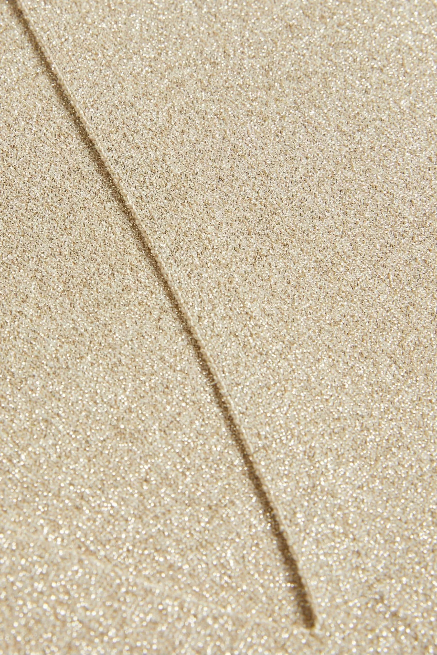 Ted Baker Gold Sharlee Knitted Fitted Vest With Metallic Thread - Image 5