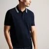 Ted Baker Blue Mahana Navy Short Sleeve Regular T Stitched Polo Shirt