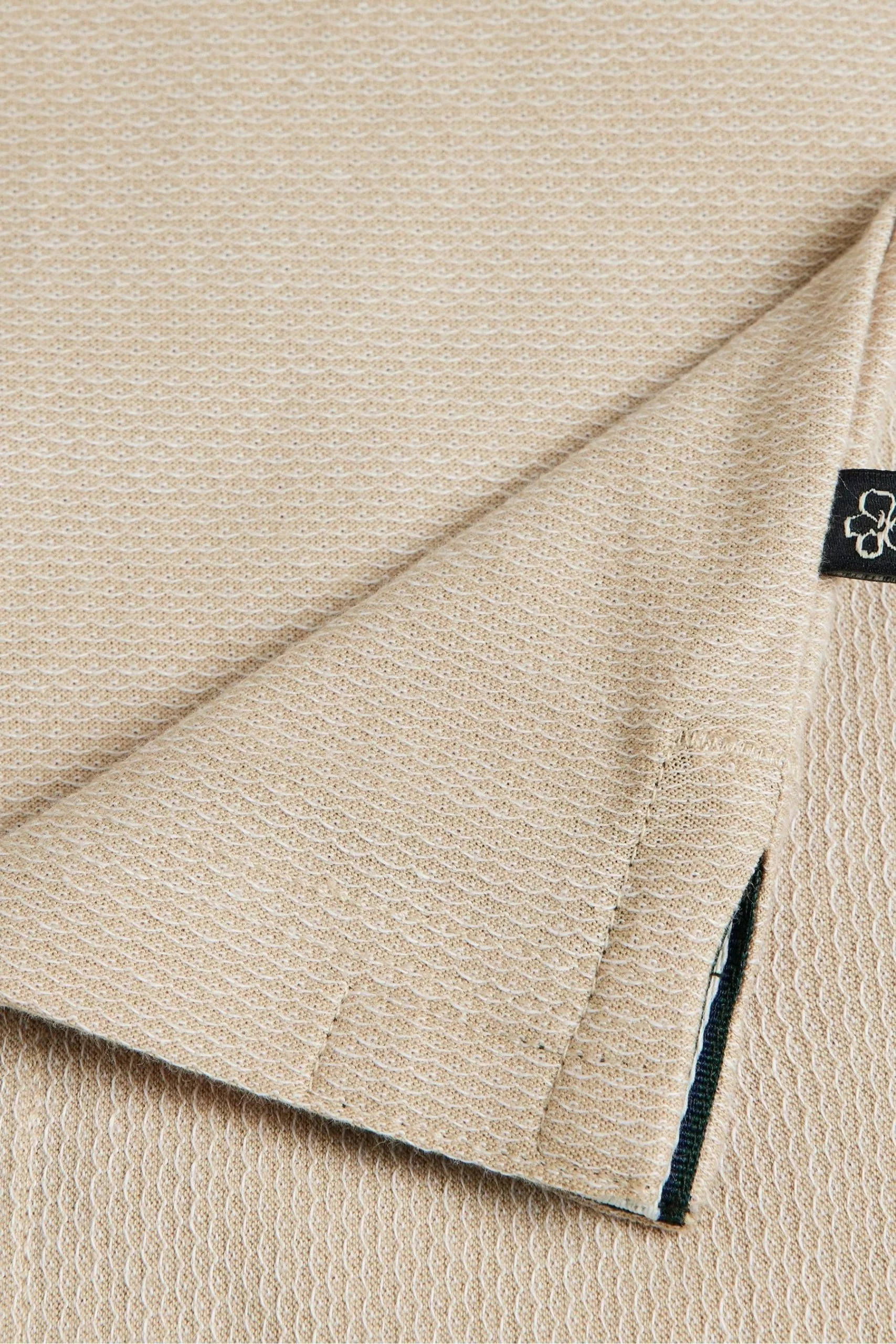 Ted Baker Bowker Brown Short Sleeve Regular Fit Textured T-Shirt - Image 5