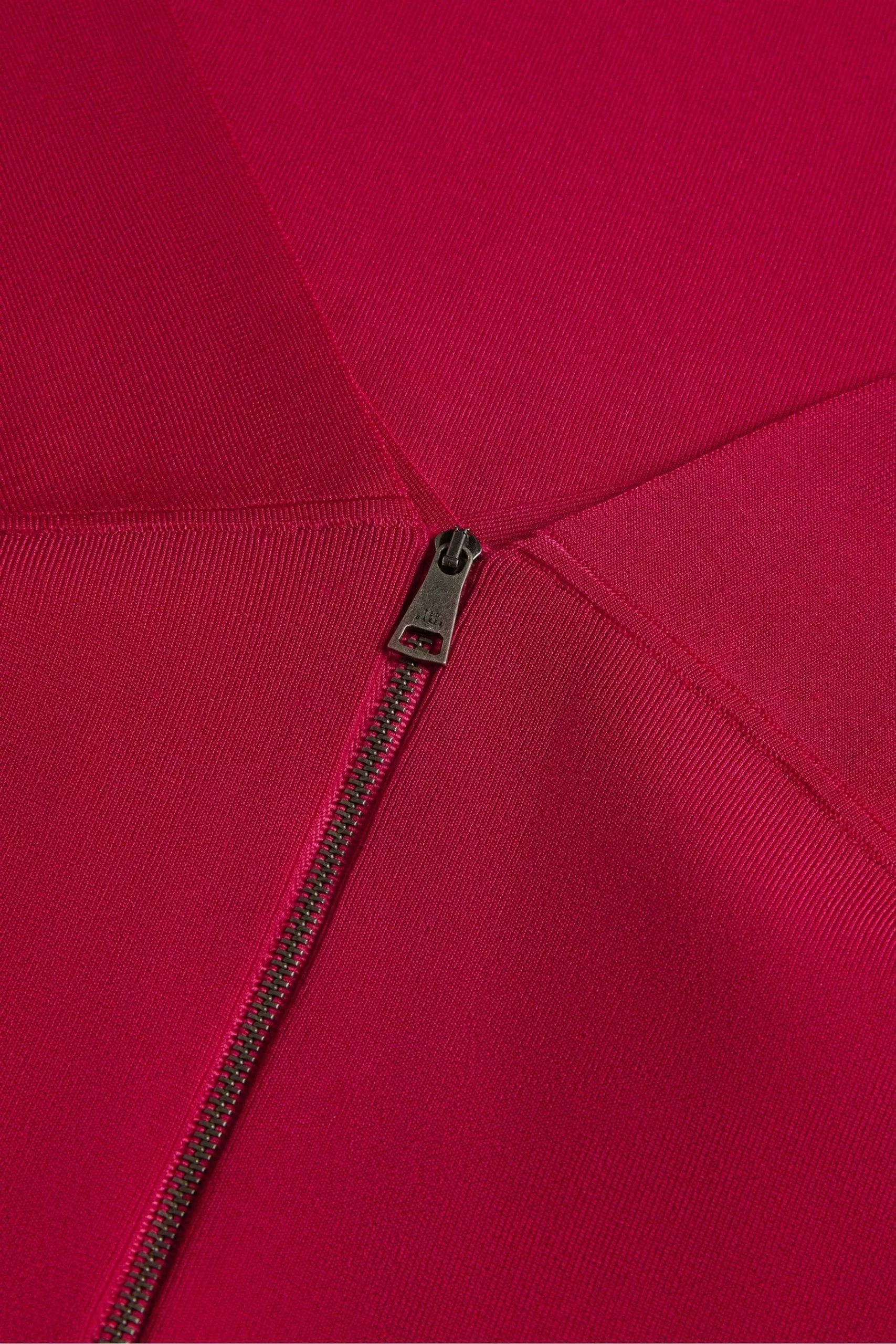 Ted Baker Pink Mikella Bodycon Knit Dress With Seam Detail - Image 2