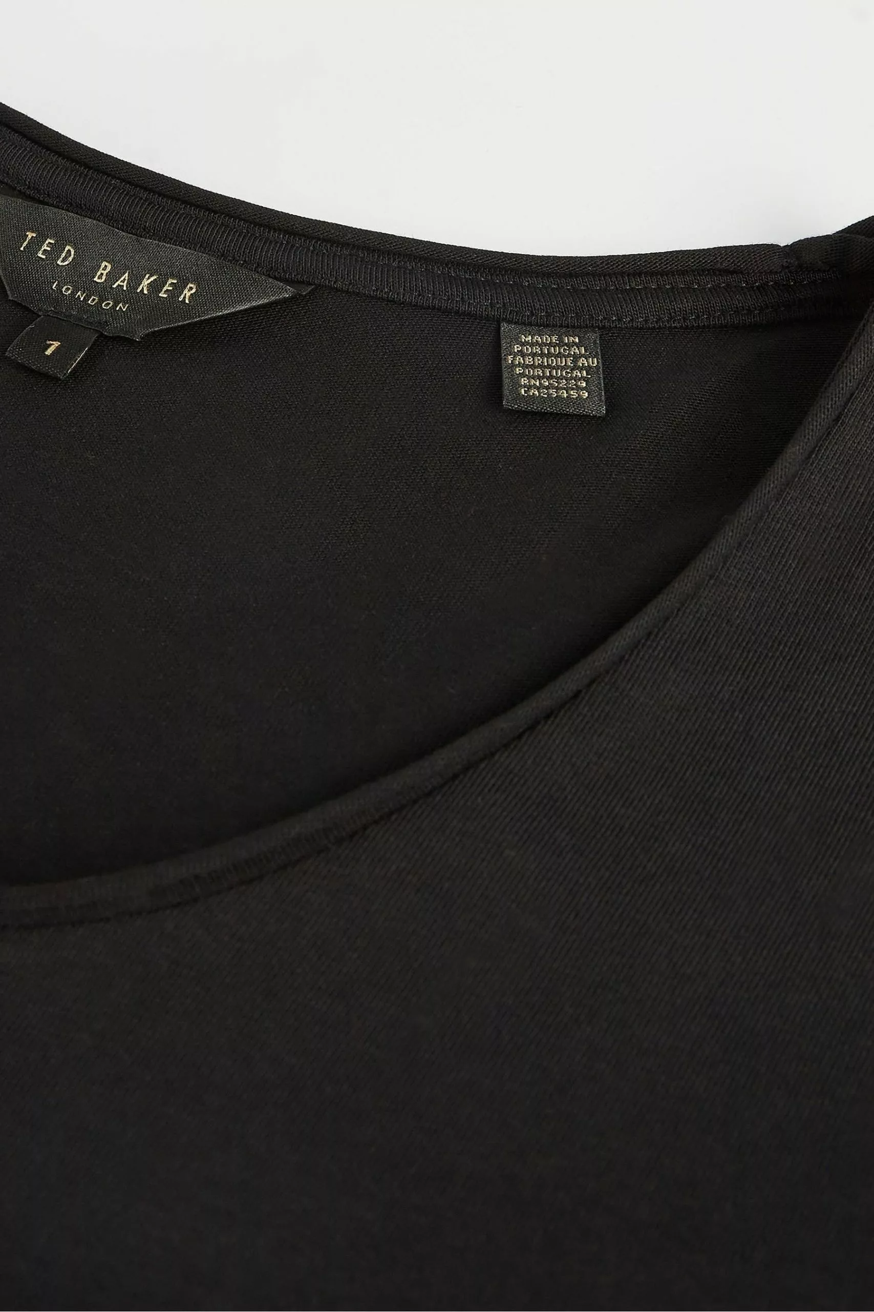 Ted Baker Black Miarna V-Neck Easy Fit T-Shirt - Image 5