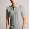 Ted Baker Mahana Light Grey Ss Regular T Stitched Polo Shirt