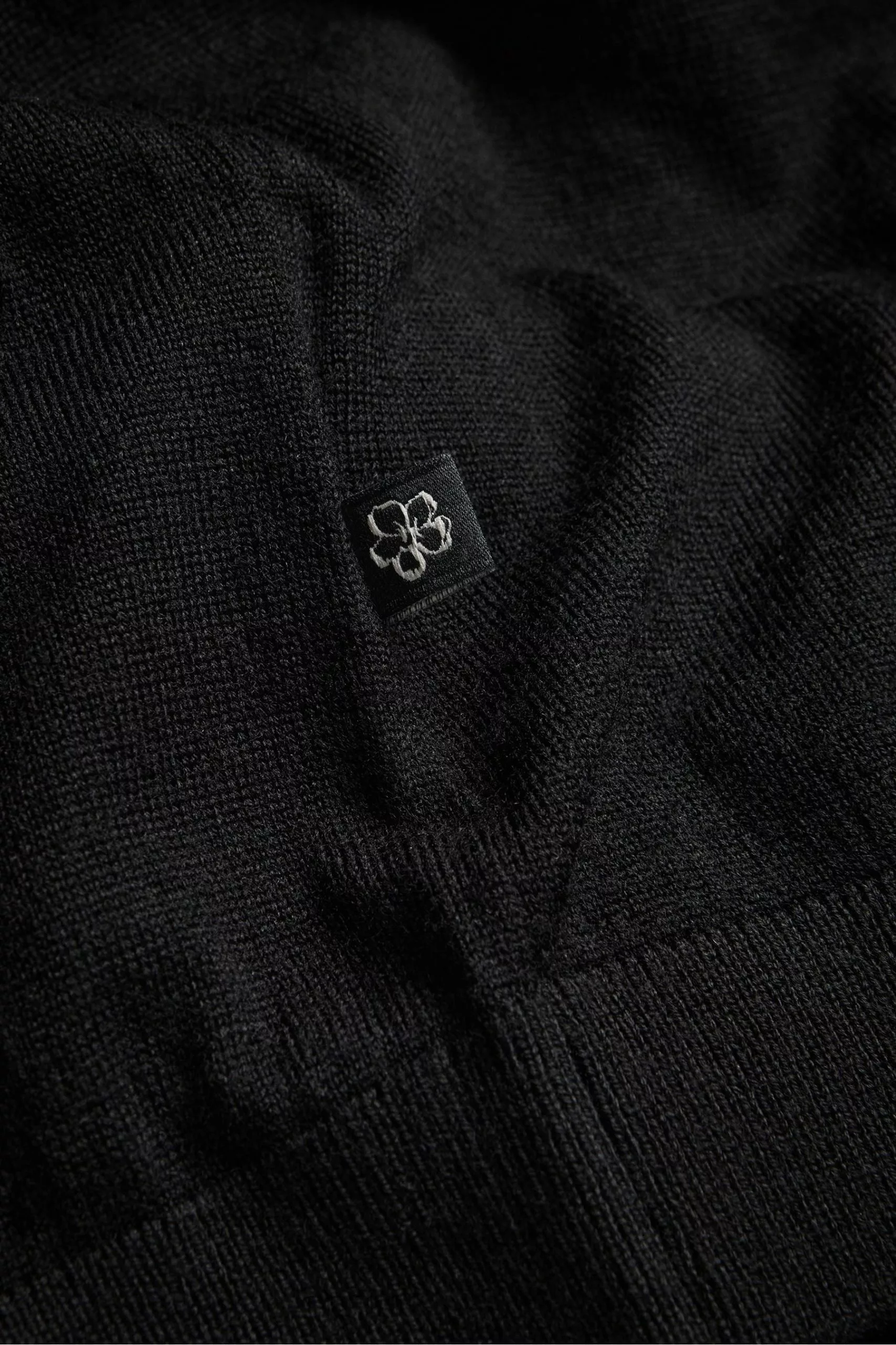 Ted Baker Senti Short Sleeved Knitted Plain Black T-Shirt - Image 5