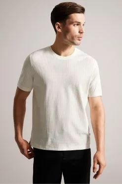 Ted Baker Rakes White Short Sleeve Regular Fit T-Shirt