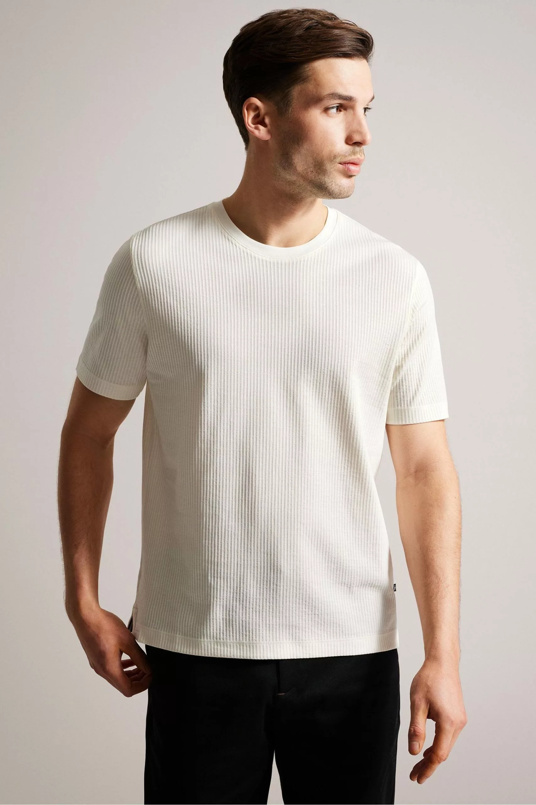 Ted Baker Rakes White Short Sleeve Regular Fit T-Shirt