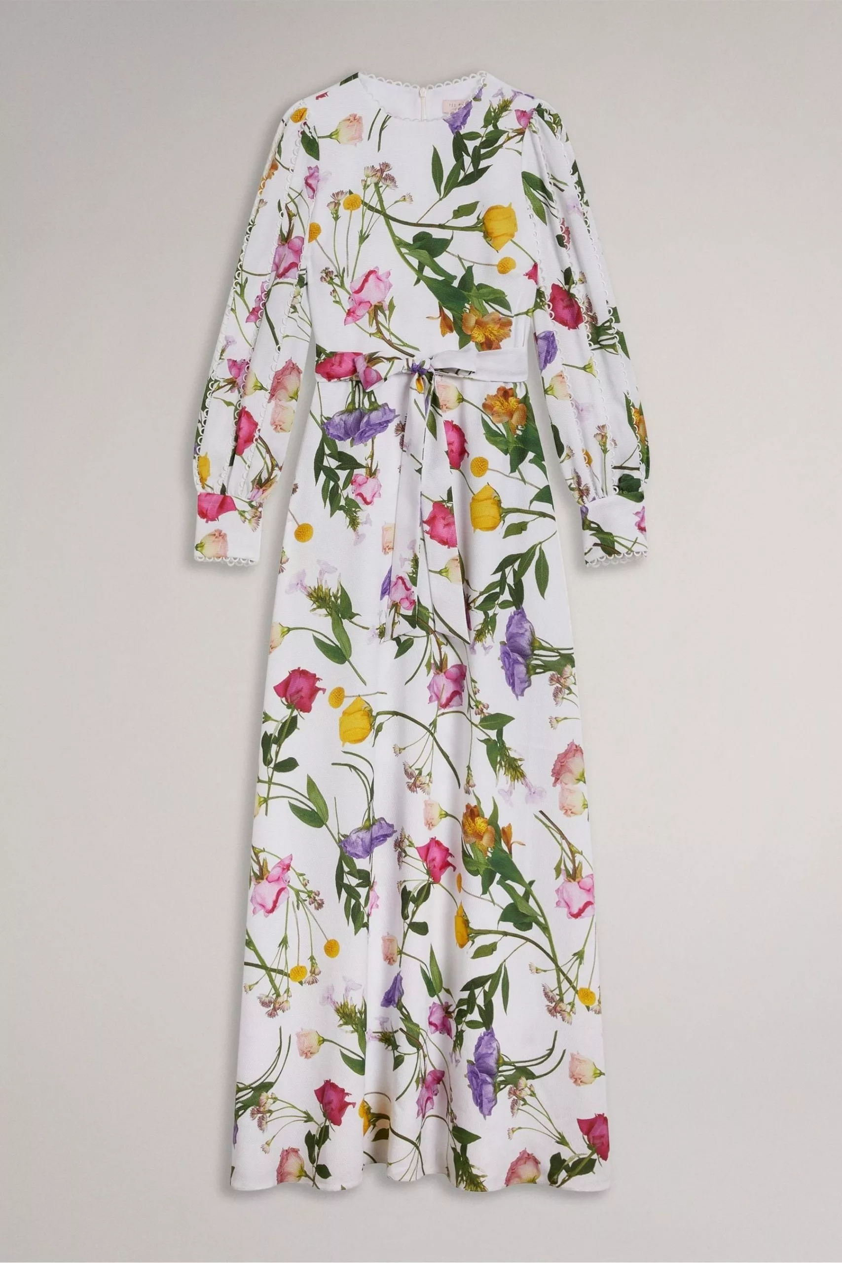 Ted Baker Marggoh Blouson Sleeve White Maxi Dress - Image 4