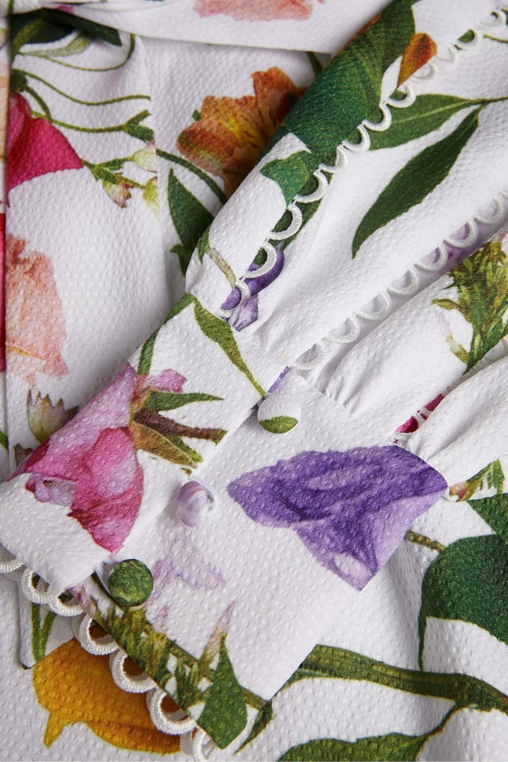 Ted Baker Marggoh Blouson Sleeve White Maxi Dress - Image 5