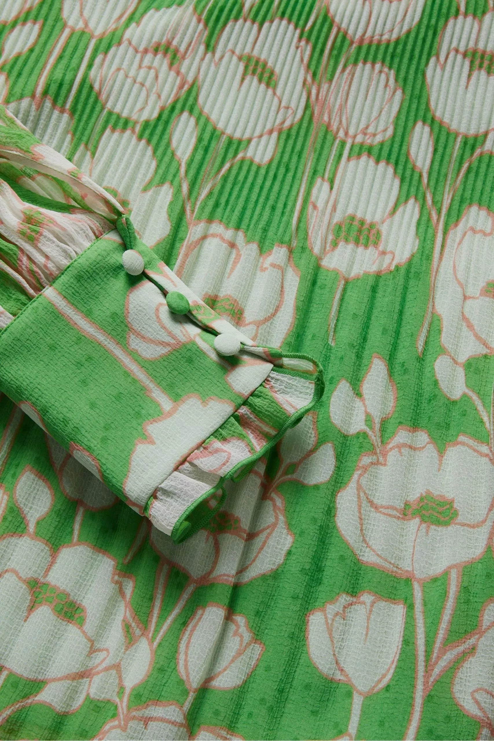 Ted Baker Green Ellerie Blouson Sleeve Swing Blouse - Image 5