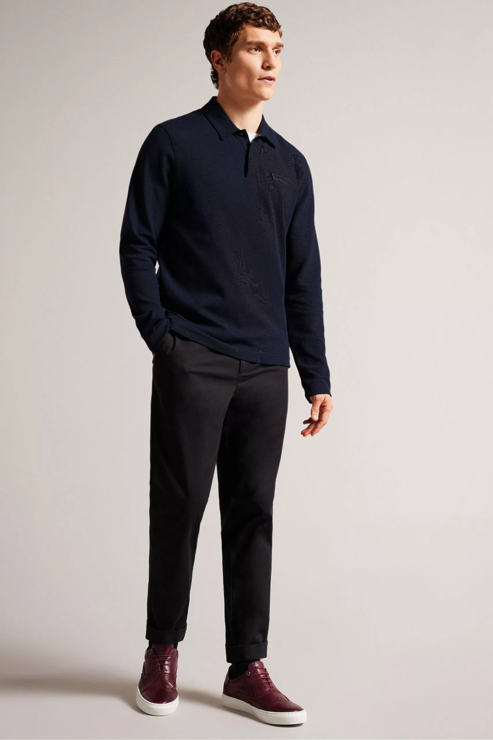 Ted Baker Blue Regular Fit Polo Shirt - Image 3