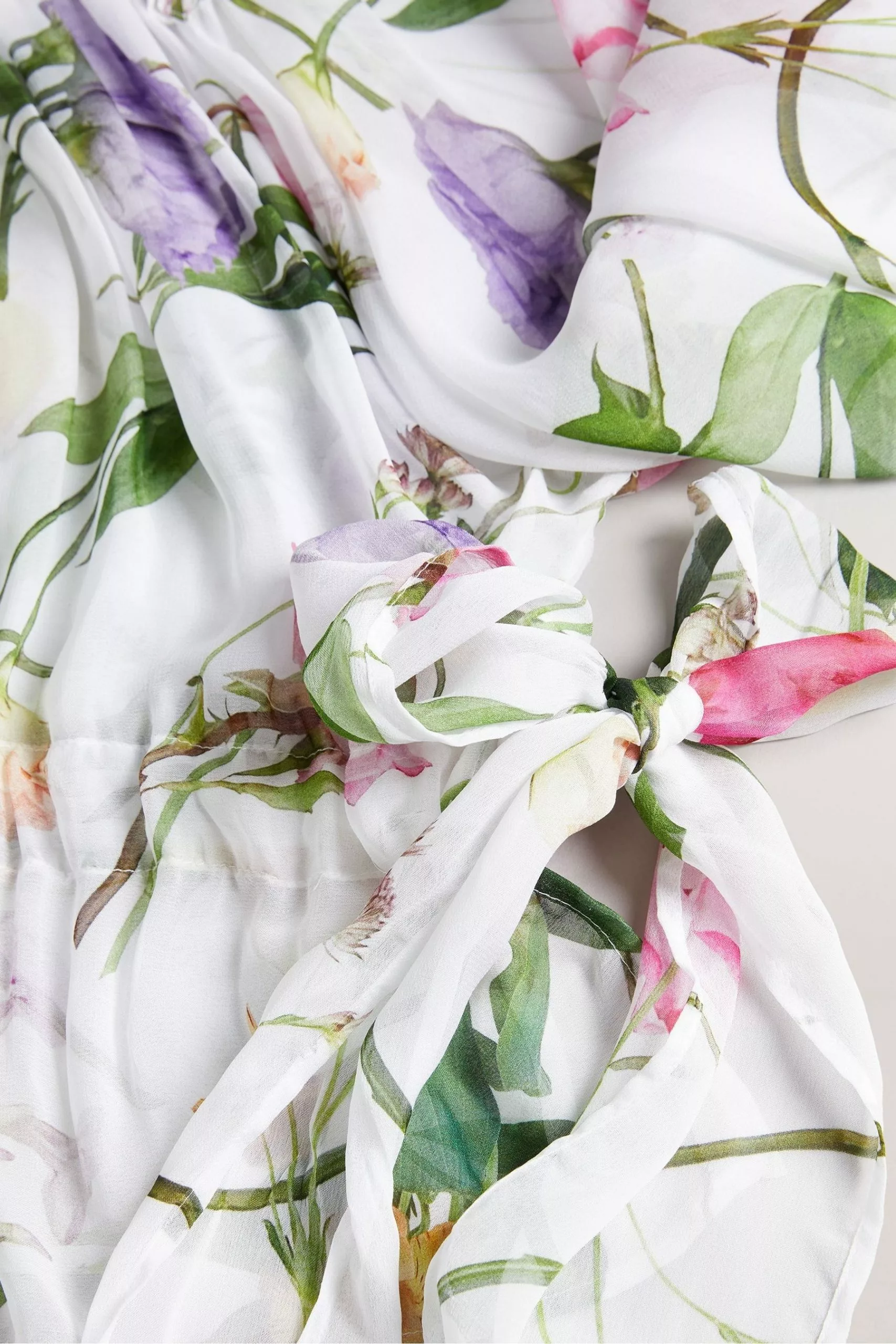 Ted Baker Hewette White Printed Blouse With Functional Waist Tie - Image 5