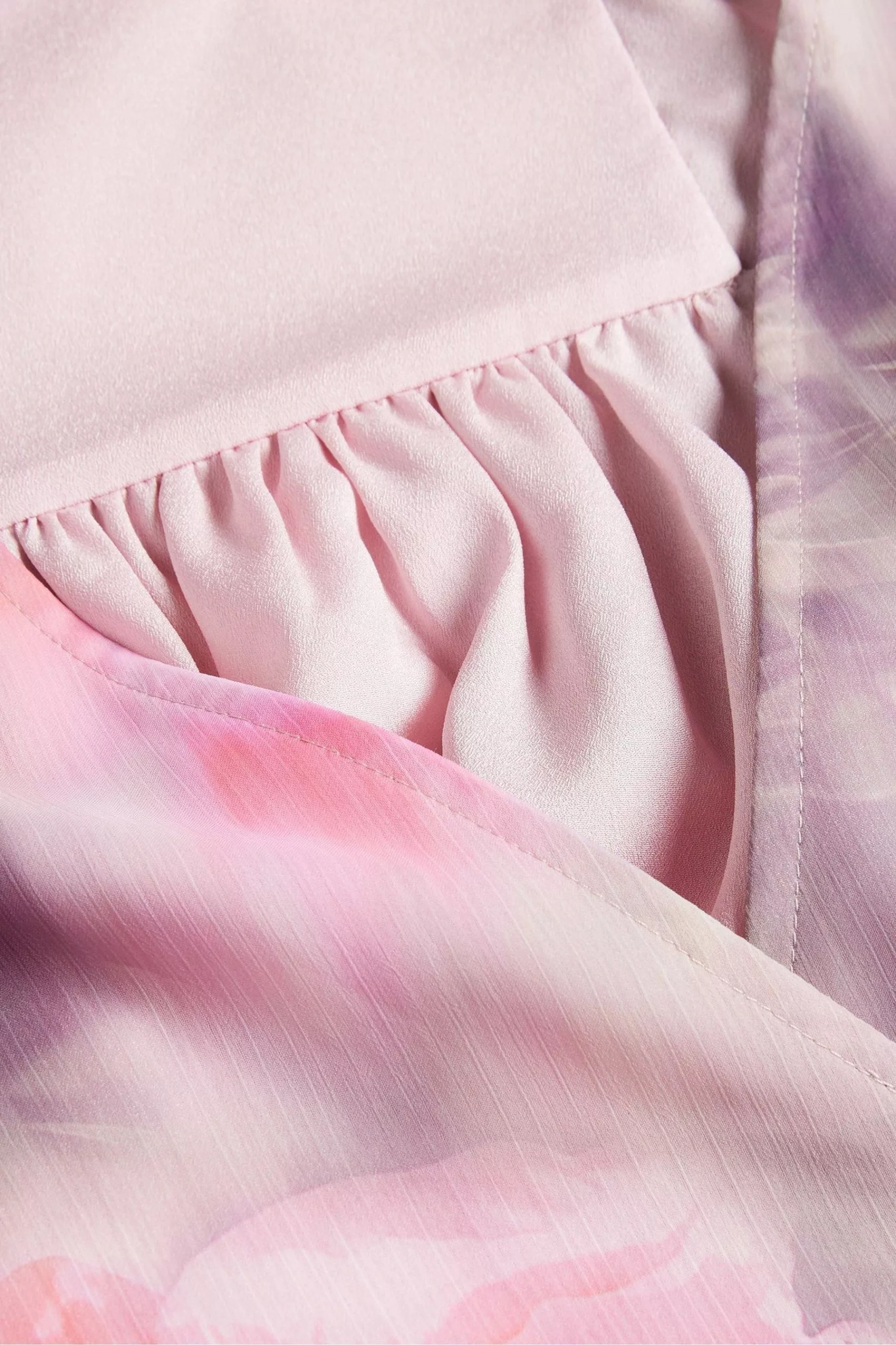 Ted Baker Pink Emiliah Coral Wrap Blouse With Smocked Shoulder - Image 6