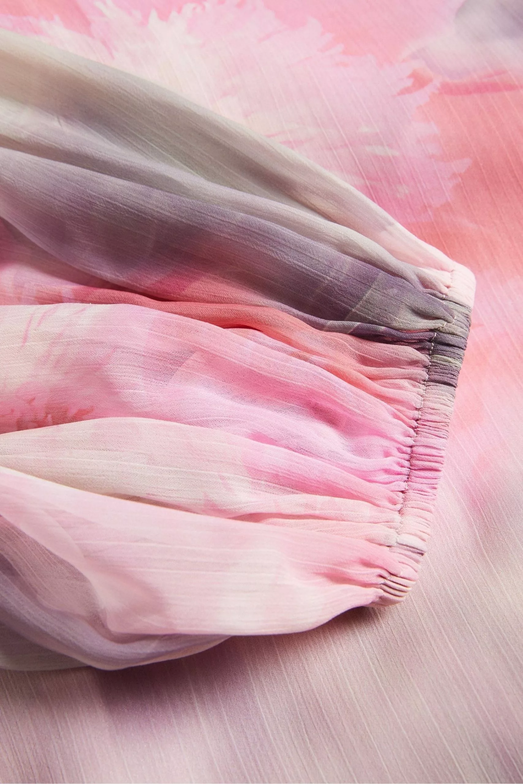 Ted Baker Pink Emiliah Coral Wrap Blouse With Smocked Shoulder - Image 7