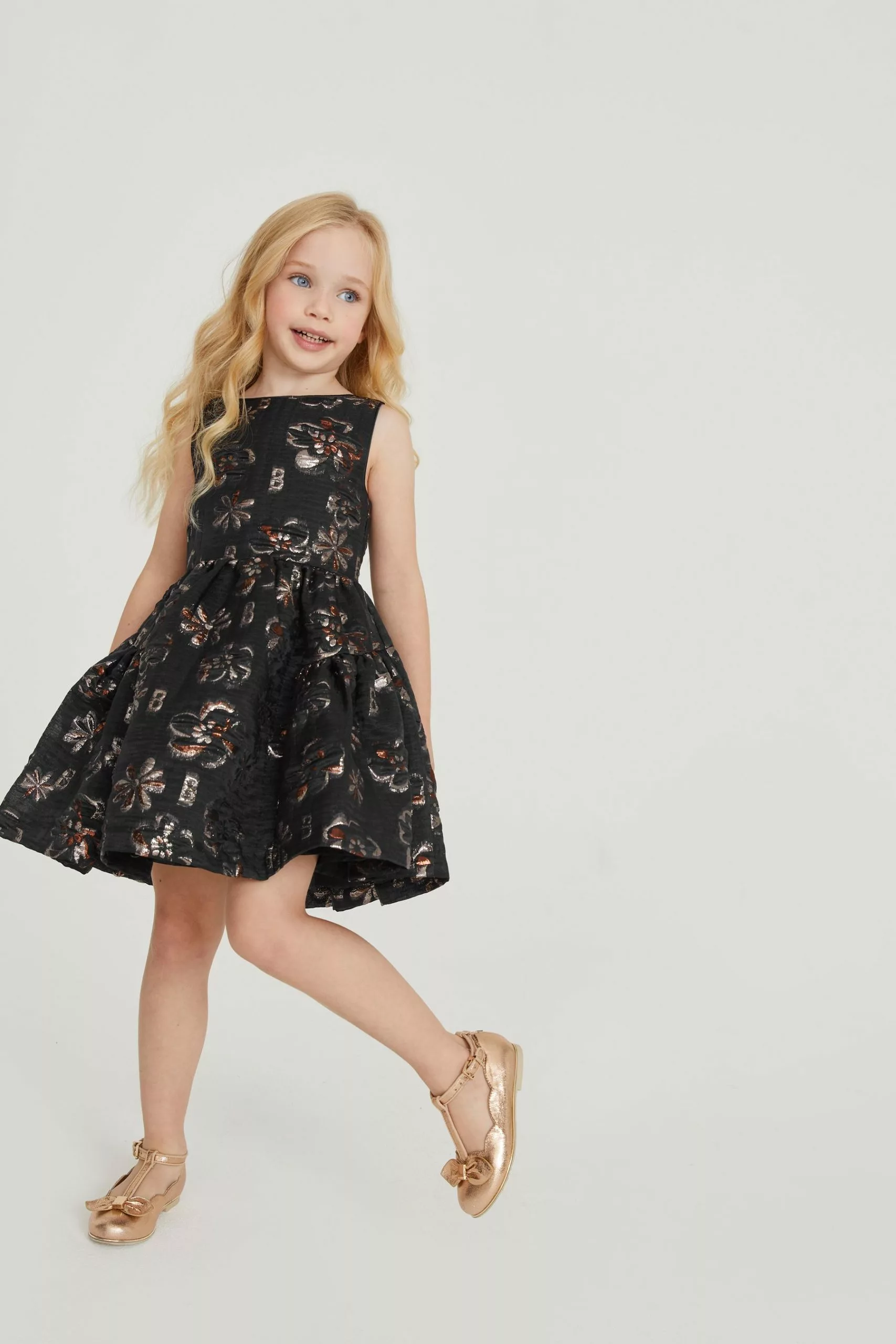 Baker By Ted Baker Black Jacquard Dress