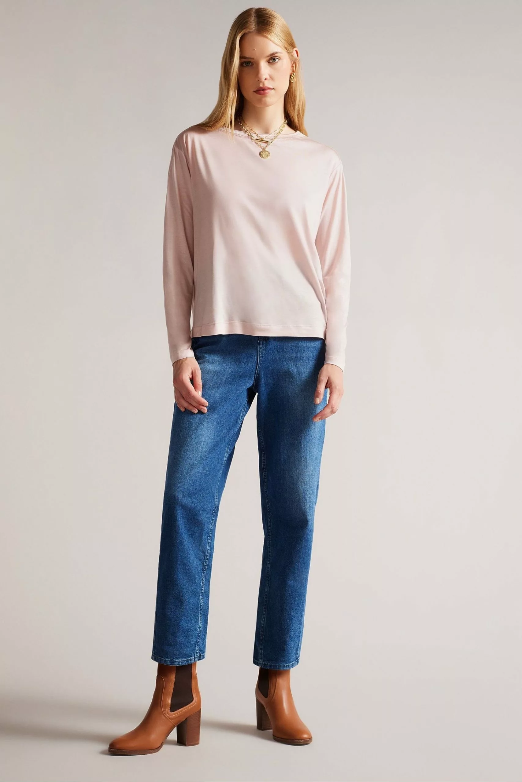 Ted Baker Pink Summyr Slash Neck Top - Image 3
