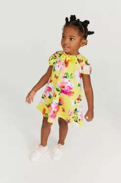 Baker By Ted Baker Yellow Floral Jersey Dress