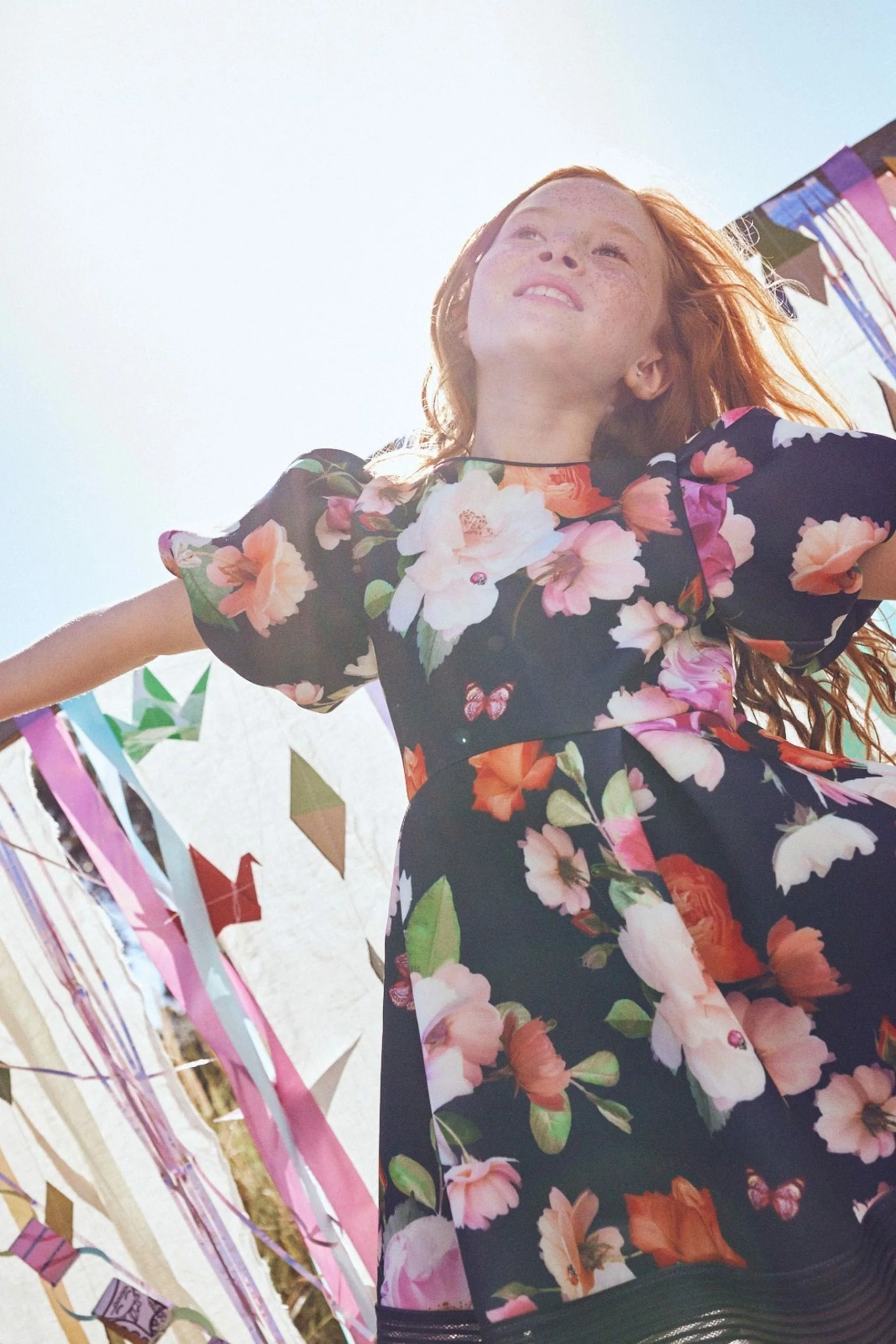 Baker By Ted Baker Navy Blue Floral Scuba Dress - Image 4