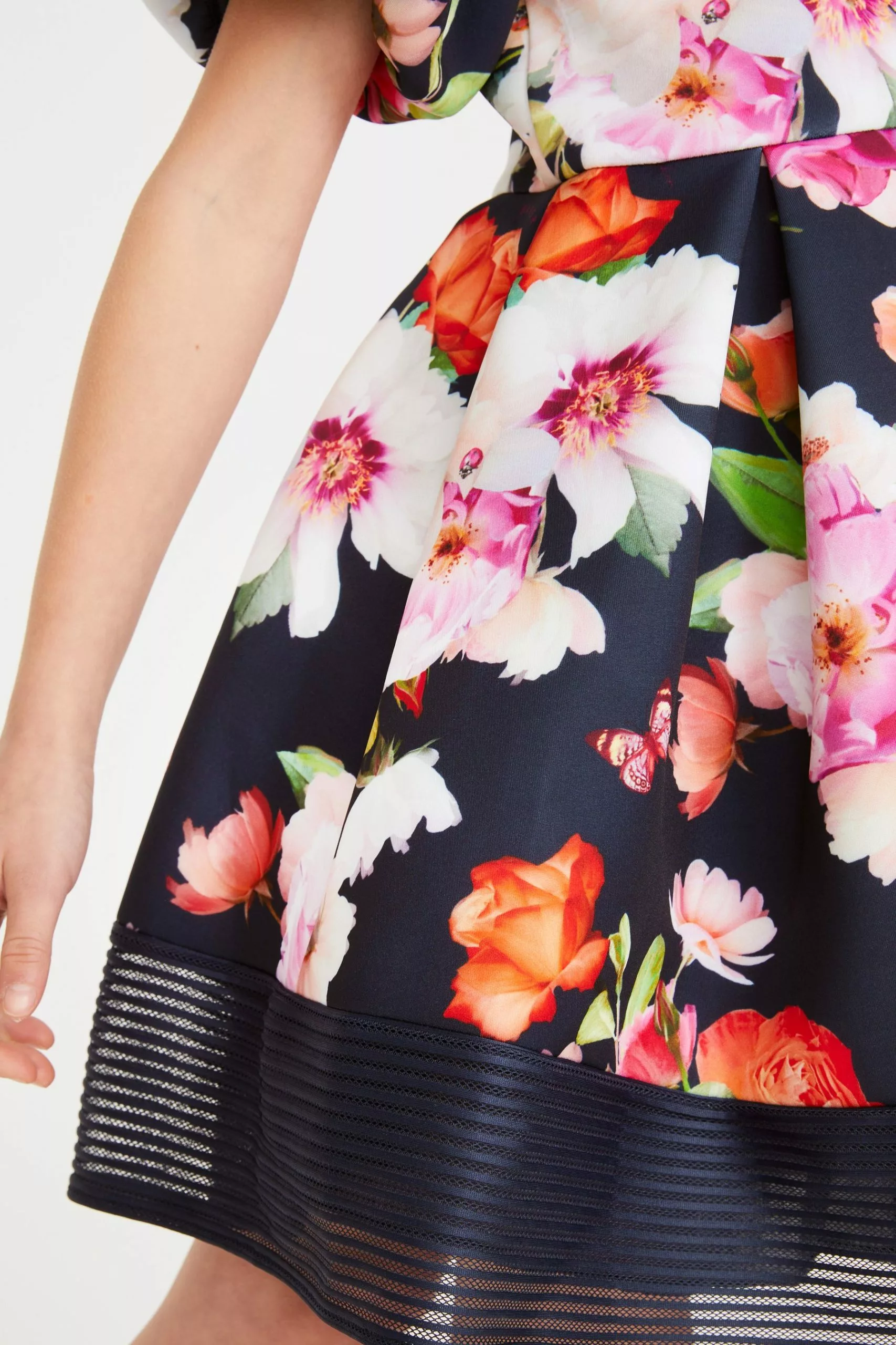 Baker By Ted Baker Navy Blue Floral Scuba Dress - Image 6