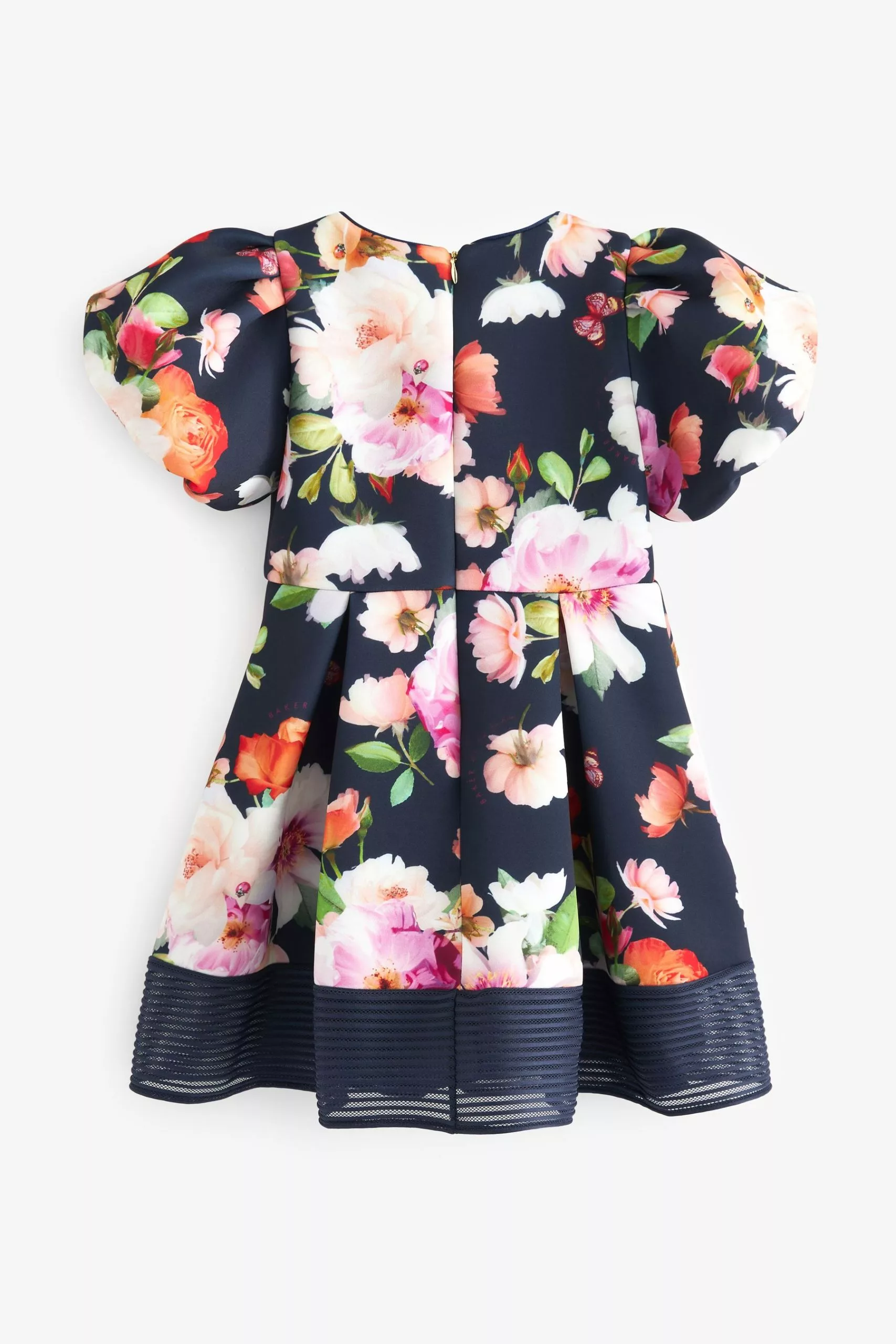 Baker By Ted Baker Navy Blue Floral Scuba Dress - Image 8