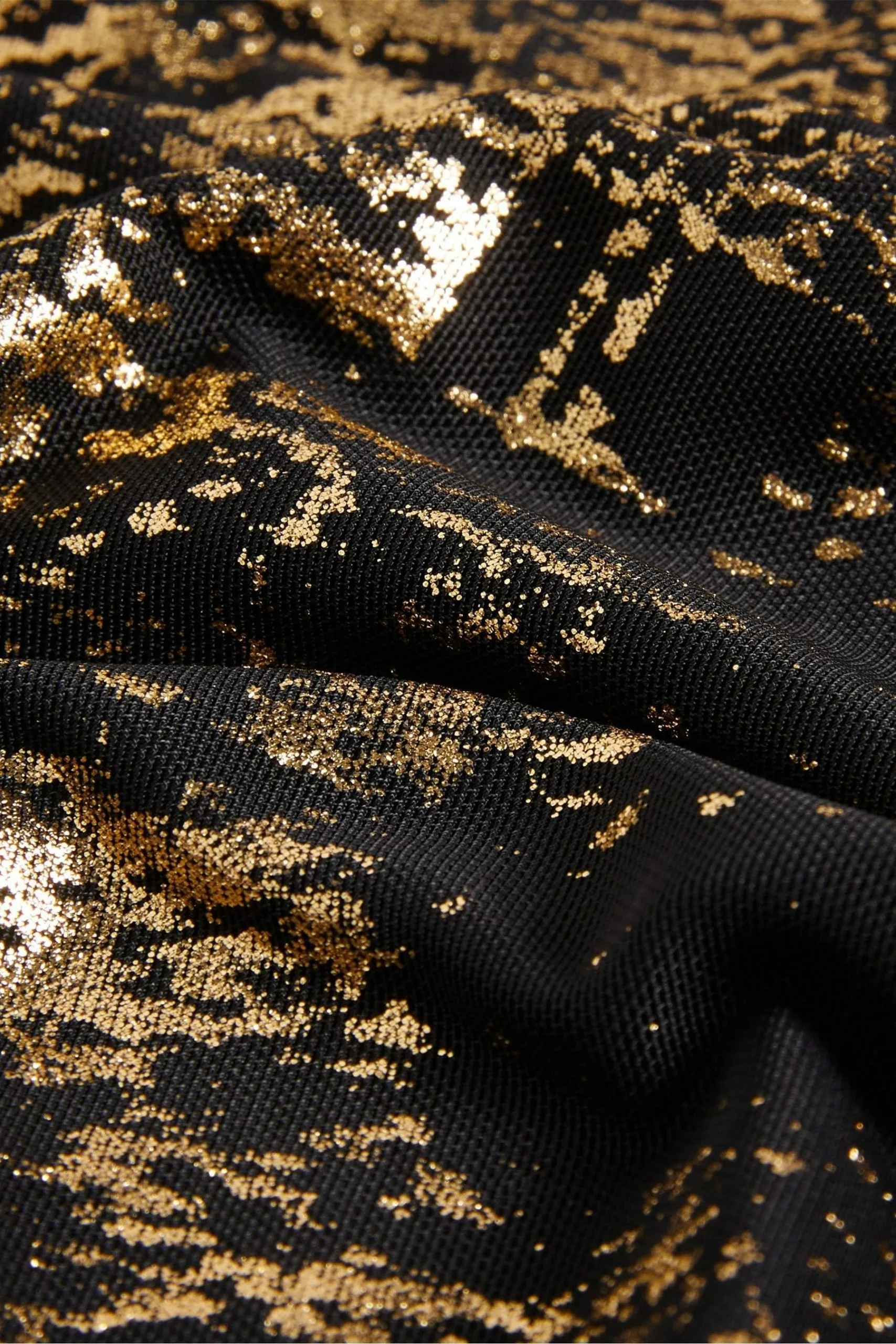 Ted Baker Sofiy Foil Print Mesh Black Top - Image 5