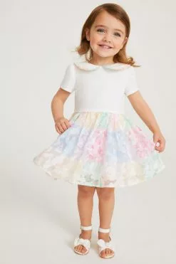 Baker By Ted Baker White Collared Mockable Dress