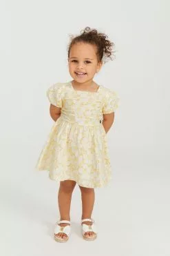 Baker By Ted Baker Yellow Baker Branded Broderie Dress