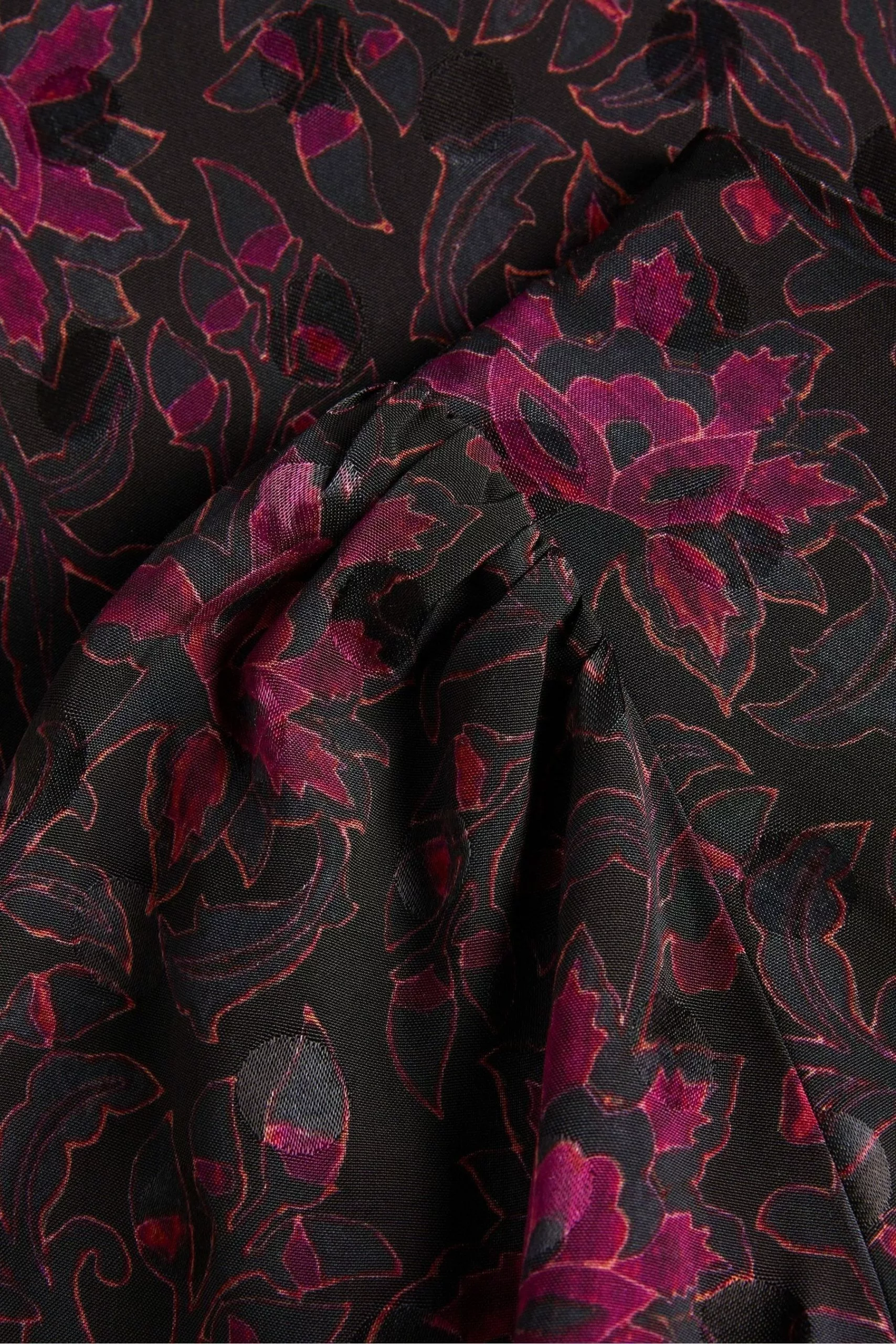 Ted Baker Merlisa Floral Printed Black Midi Dress - Image 4