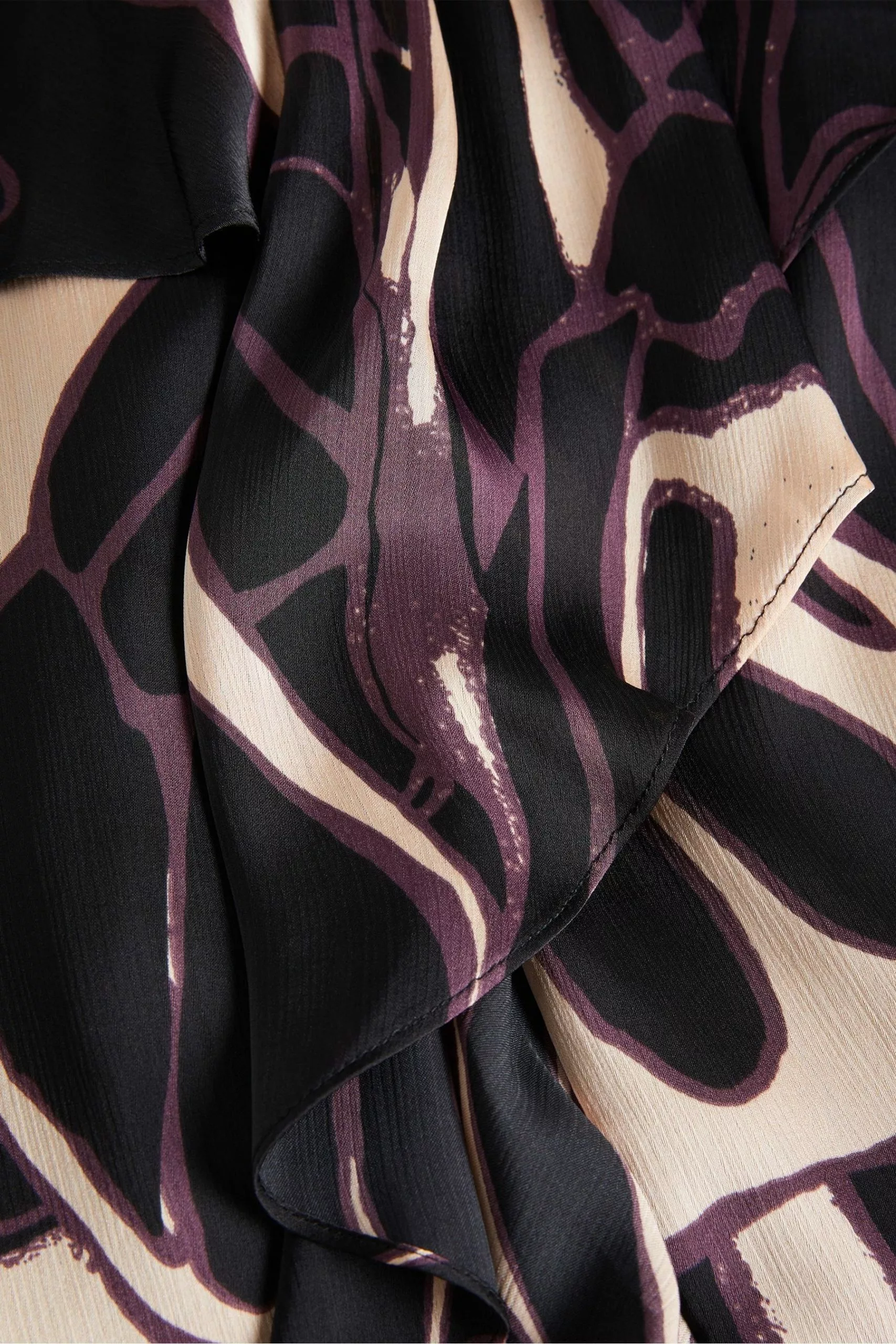 Ted Baker Serepha Black Fitted Knit Bodice Dress With Ruffle Skirt - Image 5