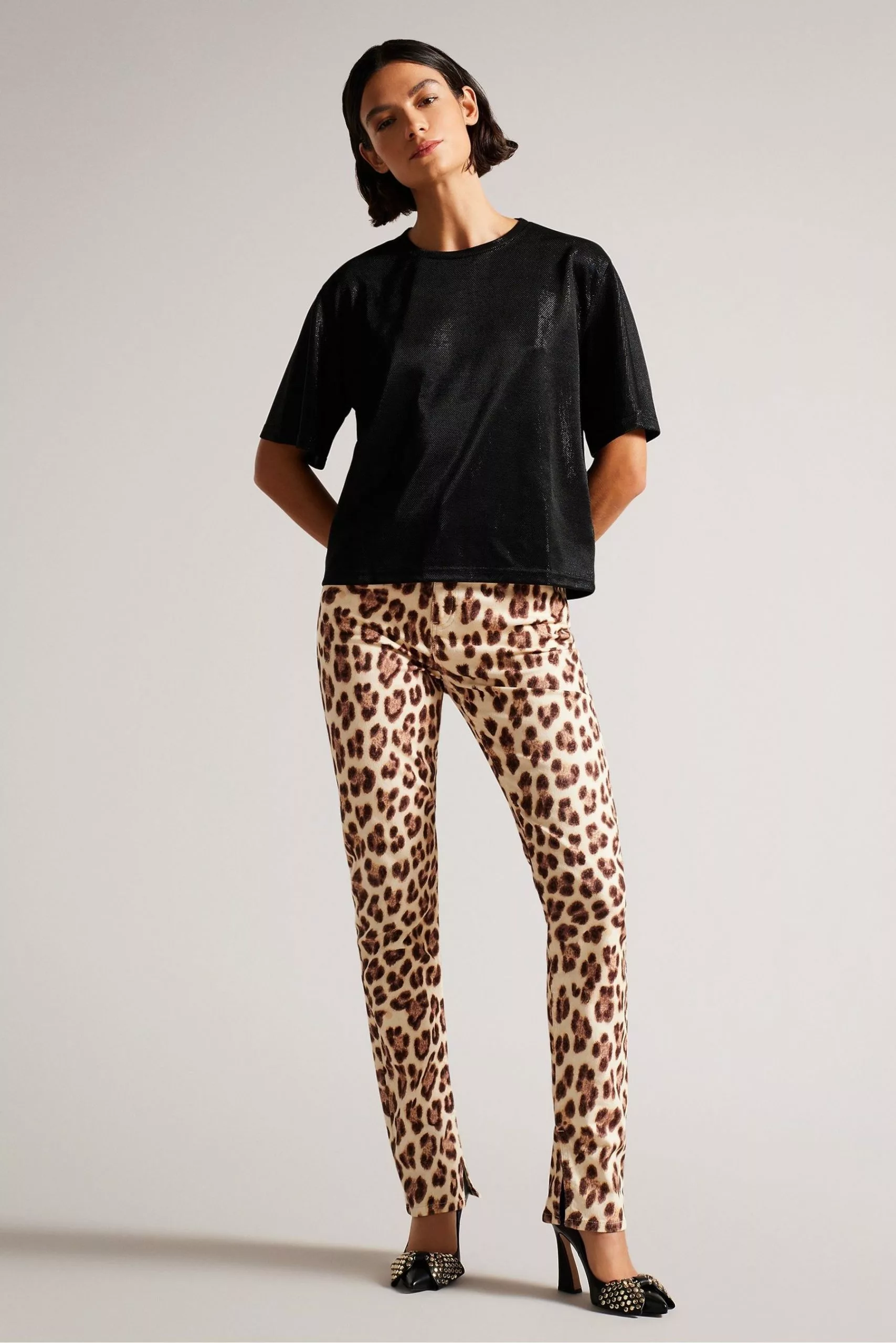 Ted Baker Georia Glitsy Black T-Shirt - Image 3