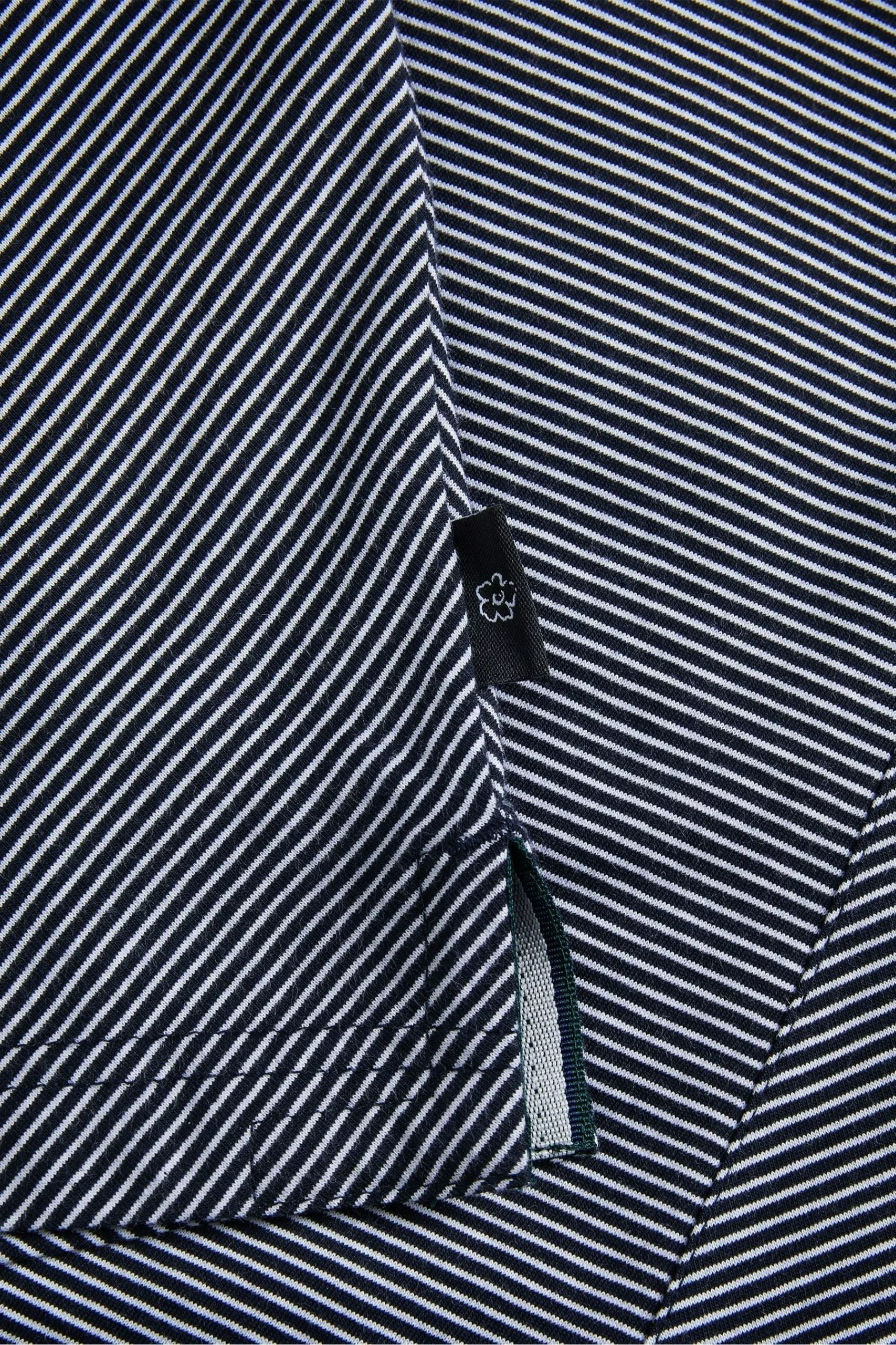 Ted Baker Navy Blue Taigaa Regular Striped Panelled Polo Shirt - Image 5