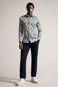 Ted Baker Blue Arigna Slim Magnolia Shirt