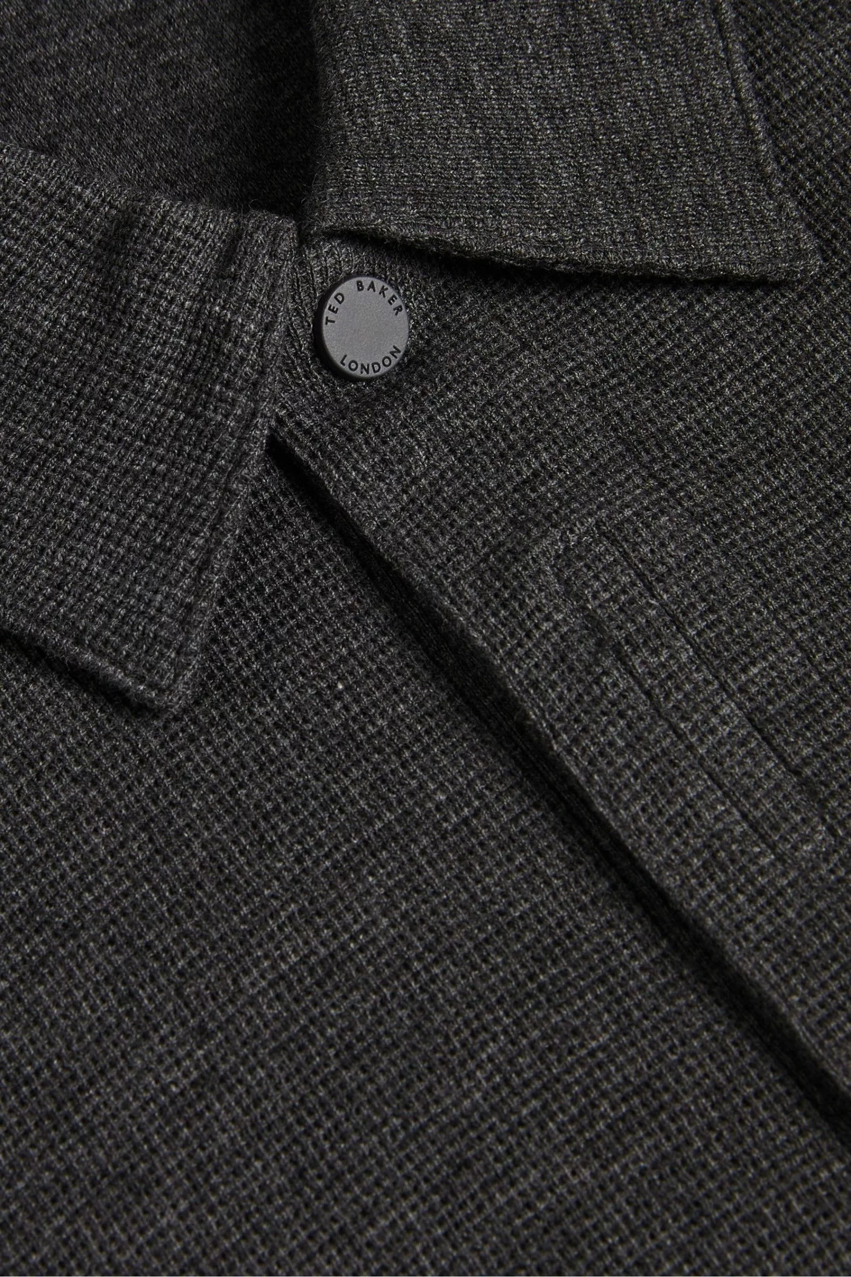 Ted Baker Grey Wavelo Long Sleeve Regular Fit Polo Shirt - Image 5