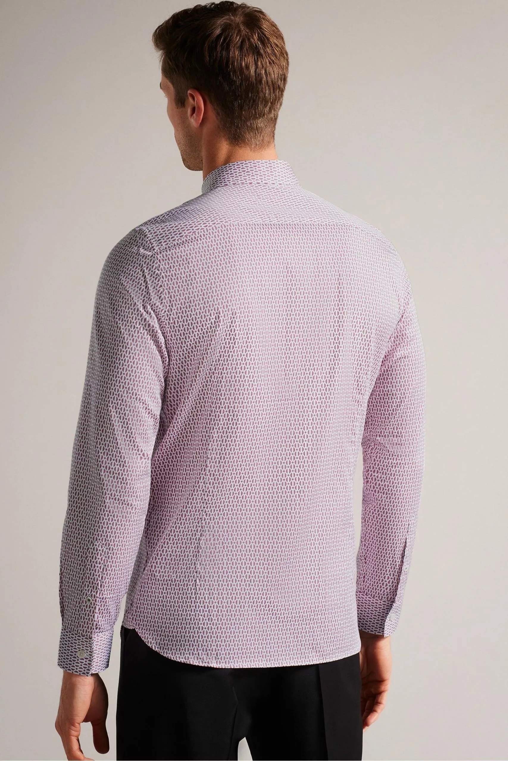 Ted Baker Pink Conifur Long Sleeve Circle Geo Printed Shirt - Image 2