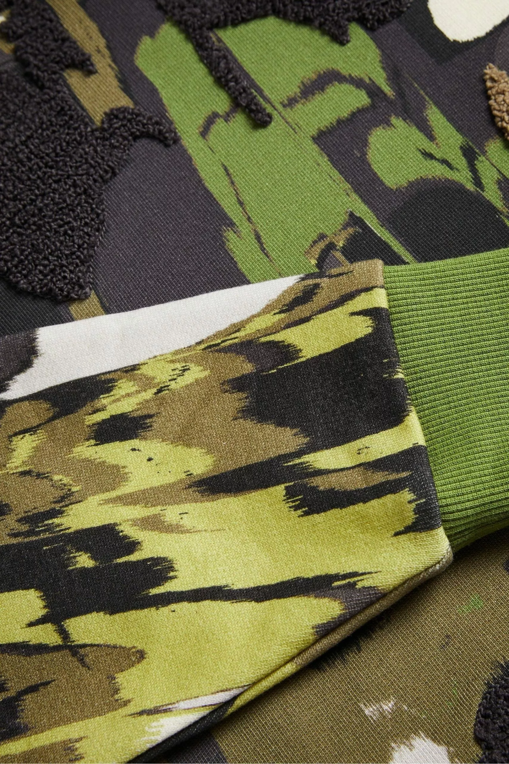 Ted Baker Green Hensely Flocked Printed Sweat T-Shirt - Image 5