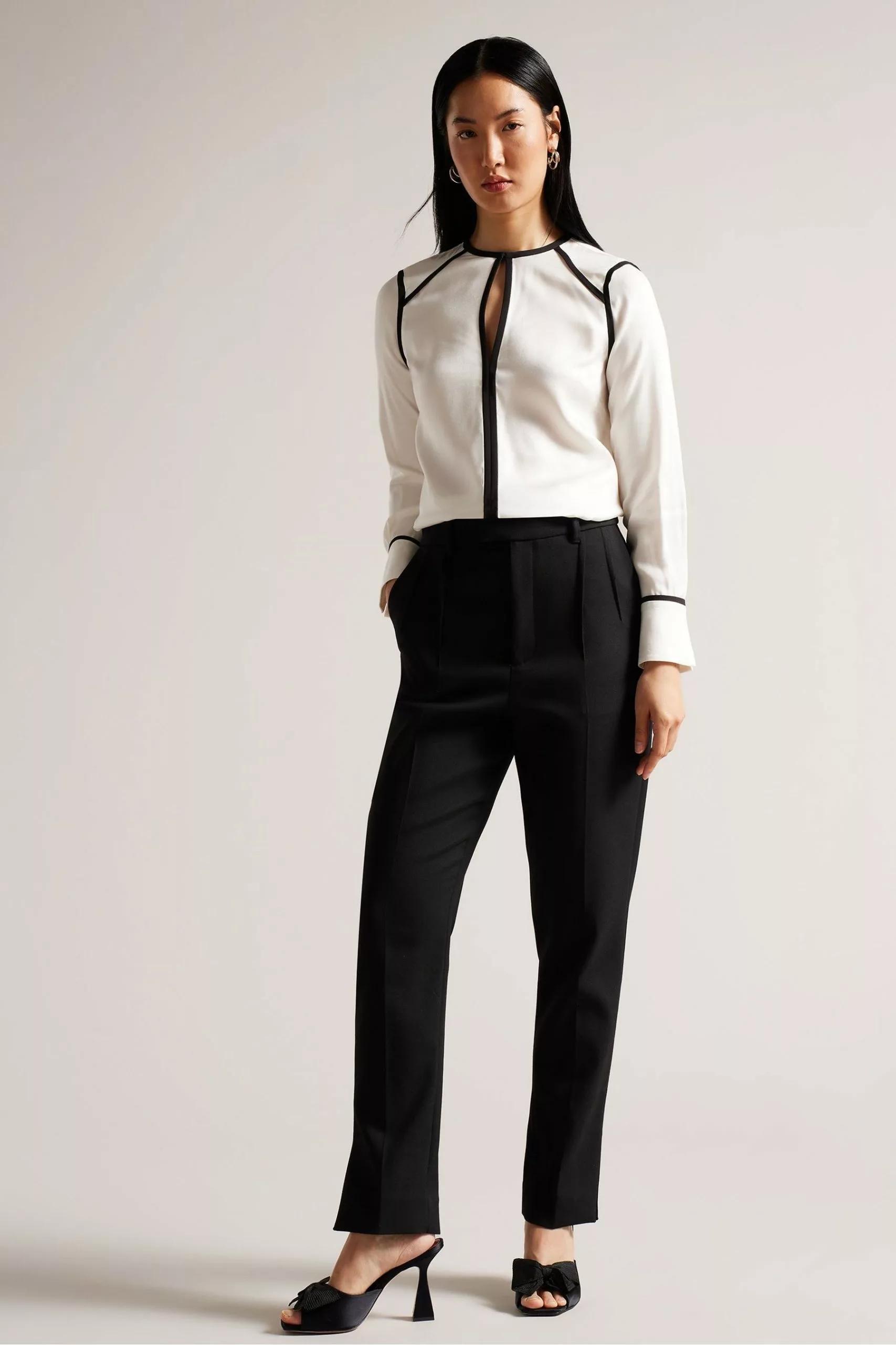 Ted Baker Serinia White Contrast Binding Blouse - Image 2