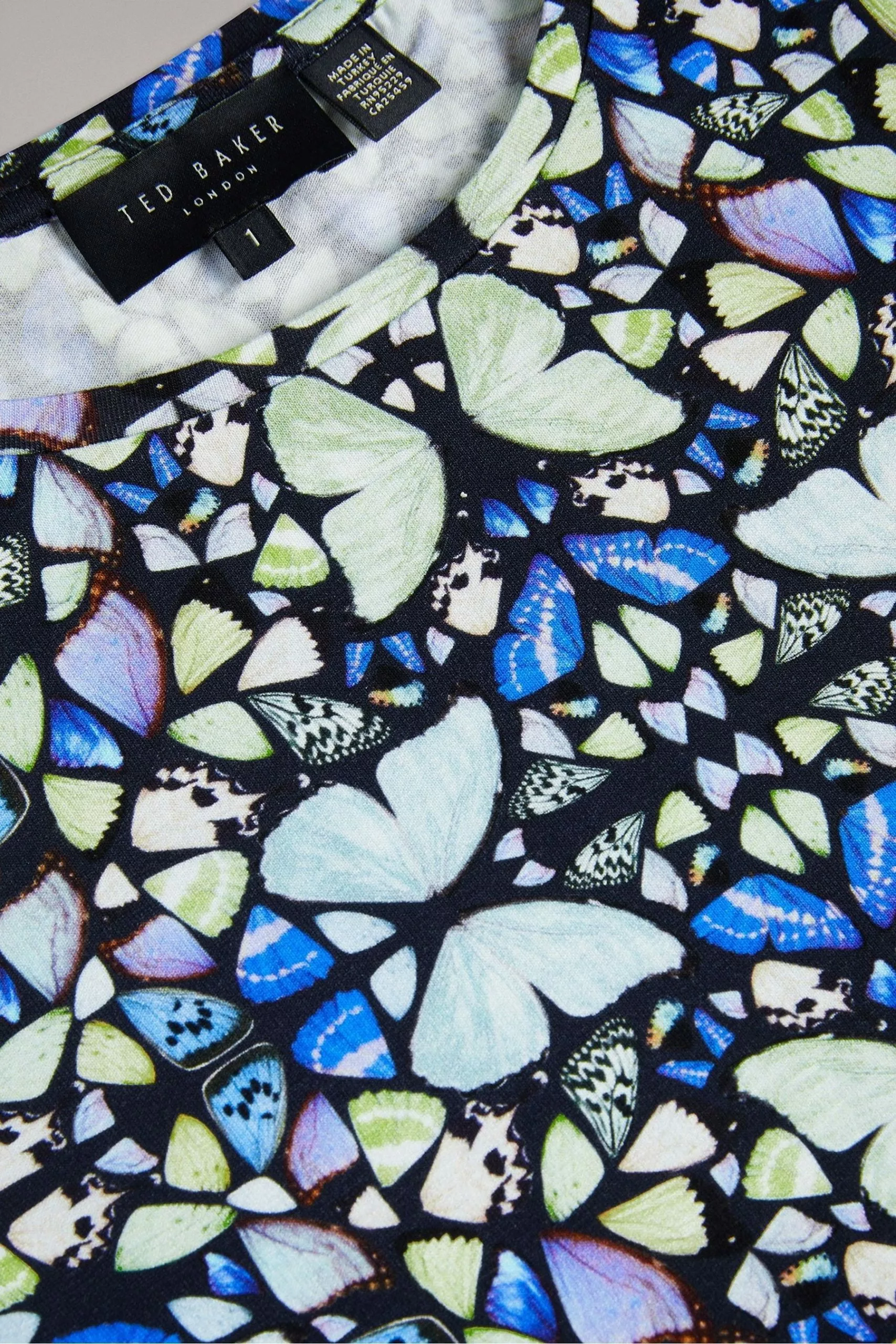 Ted Baker Blue Maraly Printed Fitted T-Shirt - Image 4