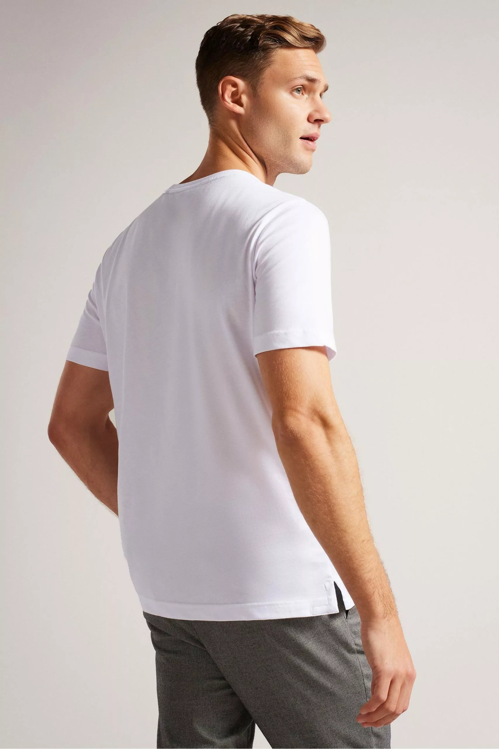 Ted Baker Rewild Short Sleeve Regular Printed White T-Shirt - Image 2