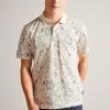 Ted Baker Natural Holler Short Sleeve Regular Printed Polo Shirt