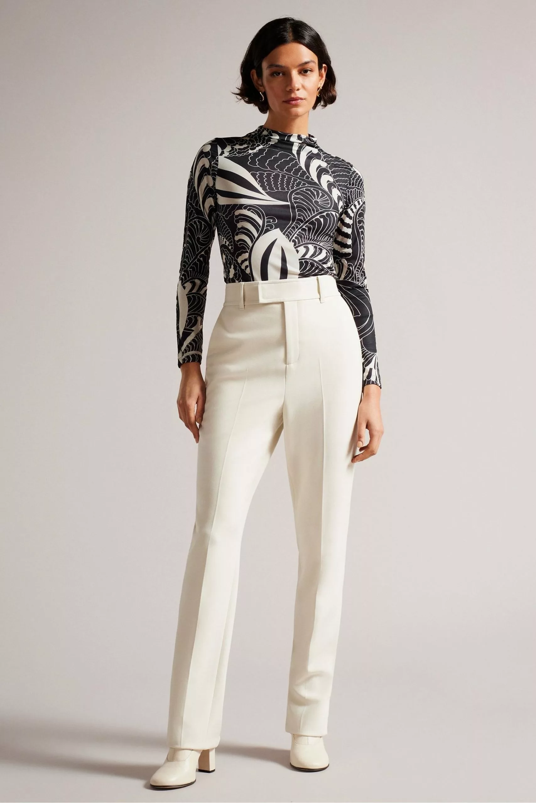 Ted Baker Black Emberr Grown On Neck Skinny Top - Image 3