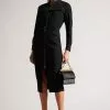 Ted Baker Hattei Black Belted Shirt Dress With Utility Detailing