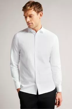 Ted Baker Witree White Mini Diamond Dobby Shirt